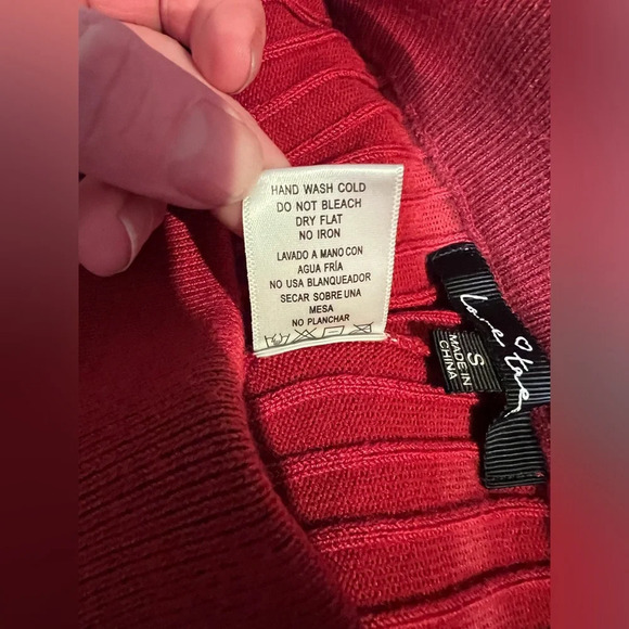 LOVE TREE Dark rust knit wide leg belted pants size S - Picture 8 of 11